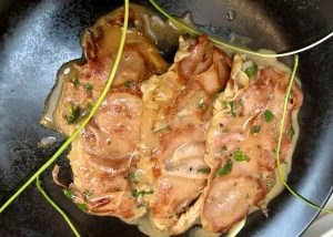 Saltimbocca (kalfslapjes met Parmaham en Salie) bij A Tavola.